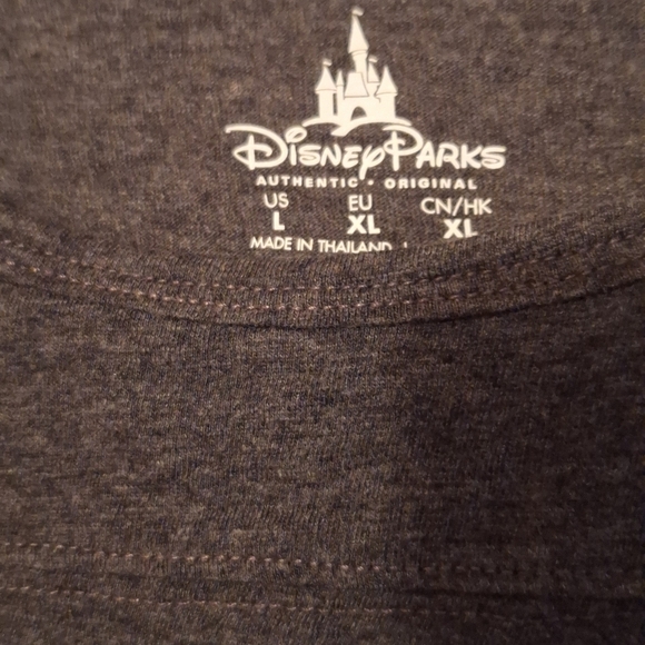 Disney Parks 3/4 sleeve T-shirt Heather Gray sz L Vacay Casual  EUC - Picture 3 of 4